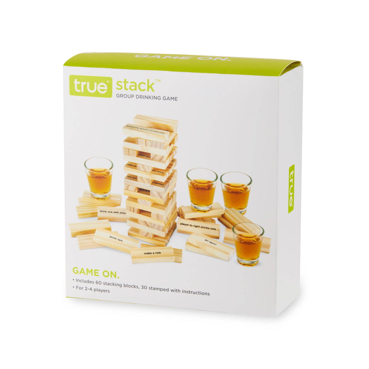 Stack Block Stacking Party Drinking Game w/ Shot Glasses