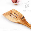 Olive Wood Slotted Spatula, Handmade