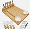 Bamboo Charcuterie Board - Exquisite Cheese Board and Knife