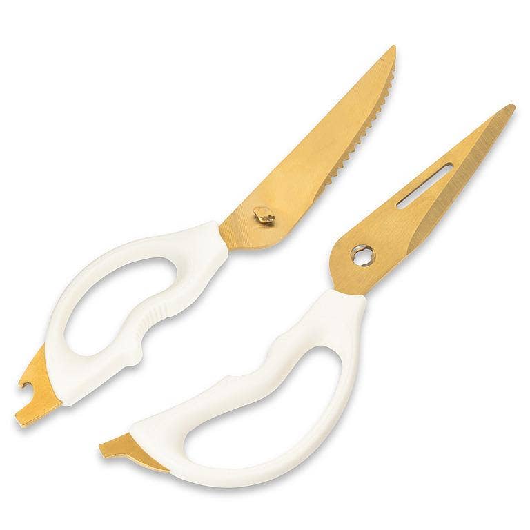 Multi Purpose Kitchen Shears-9"L: White