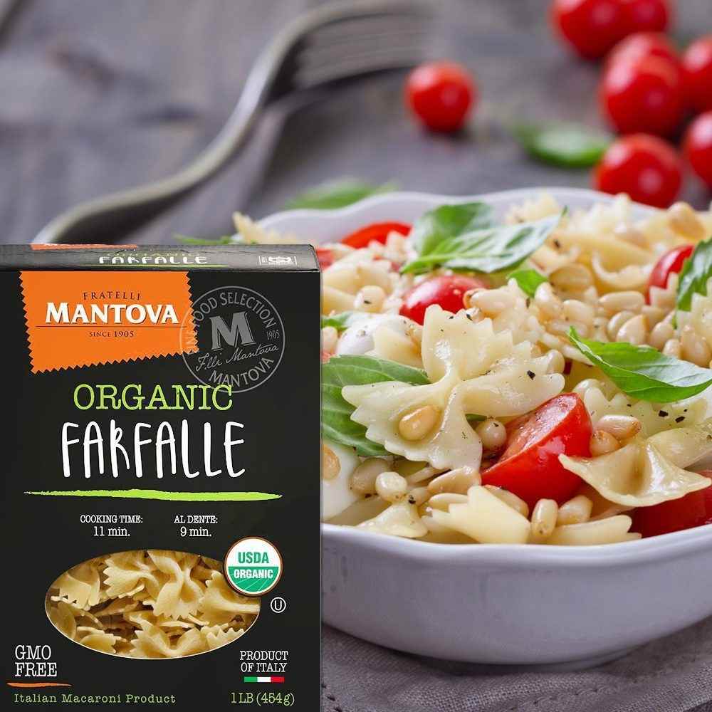 Mantova Organic Farfalle Pasta, 1 lb