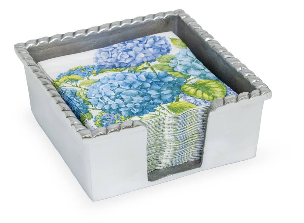 Rope Edge Metal Cocktail Napkin Caddy