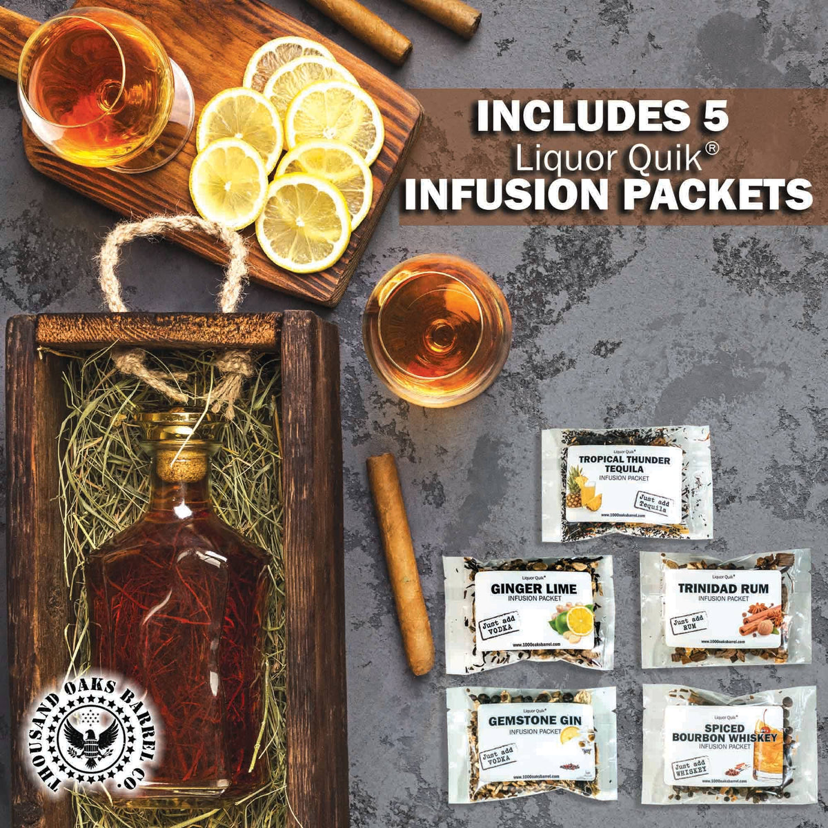 Liquor Infusion Kit with 5 packets of infusions