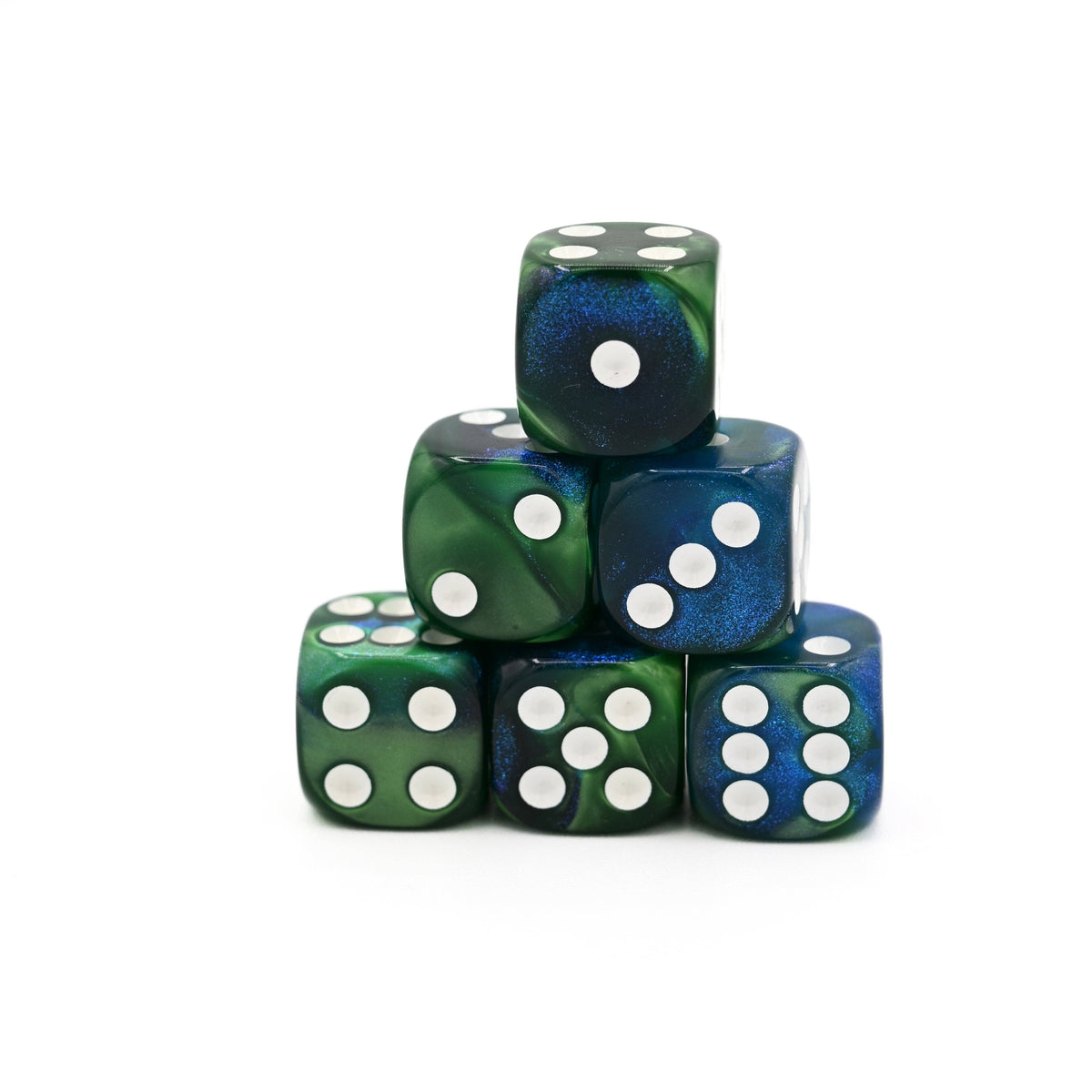 Mahjong Dice (Pair of 2): Pink & Teal