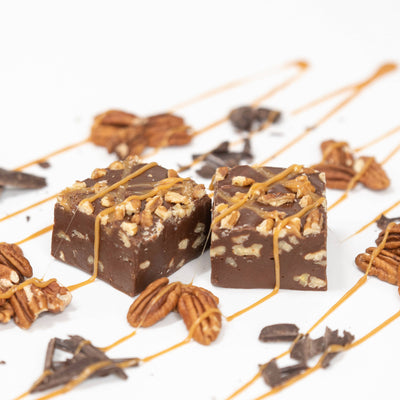 Chocolate Pecan Turtle Fudge Bar