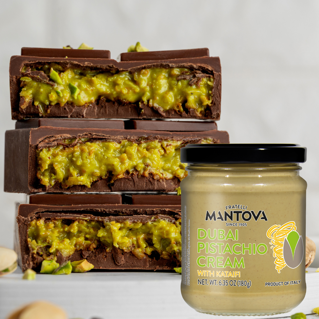 Mantova Dubai Pistachio Cream with Kataifi, 6.35 oz