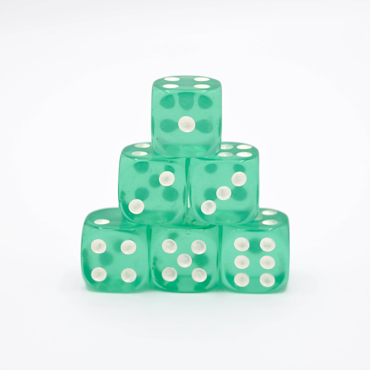 Mahjong Dice (Pair of 2): Pink & Teal