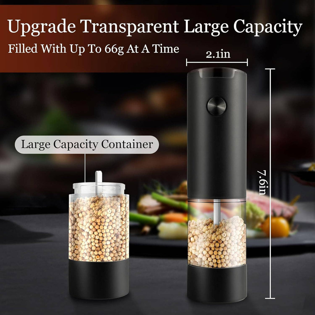 Electric Salt and Pepper Grinder Set Automatic: 1 Set(Duo)