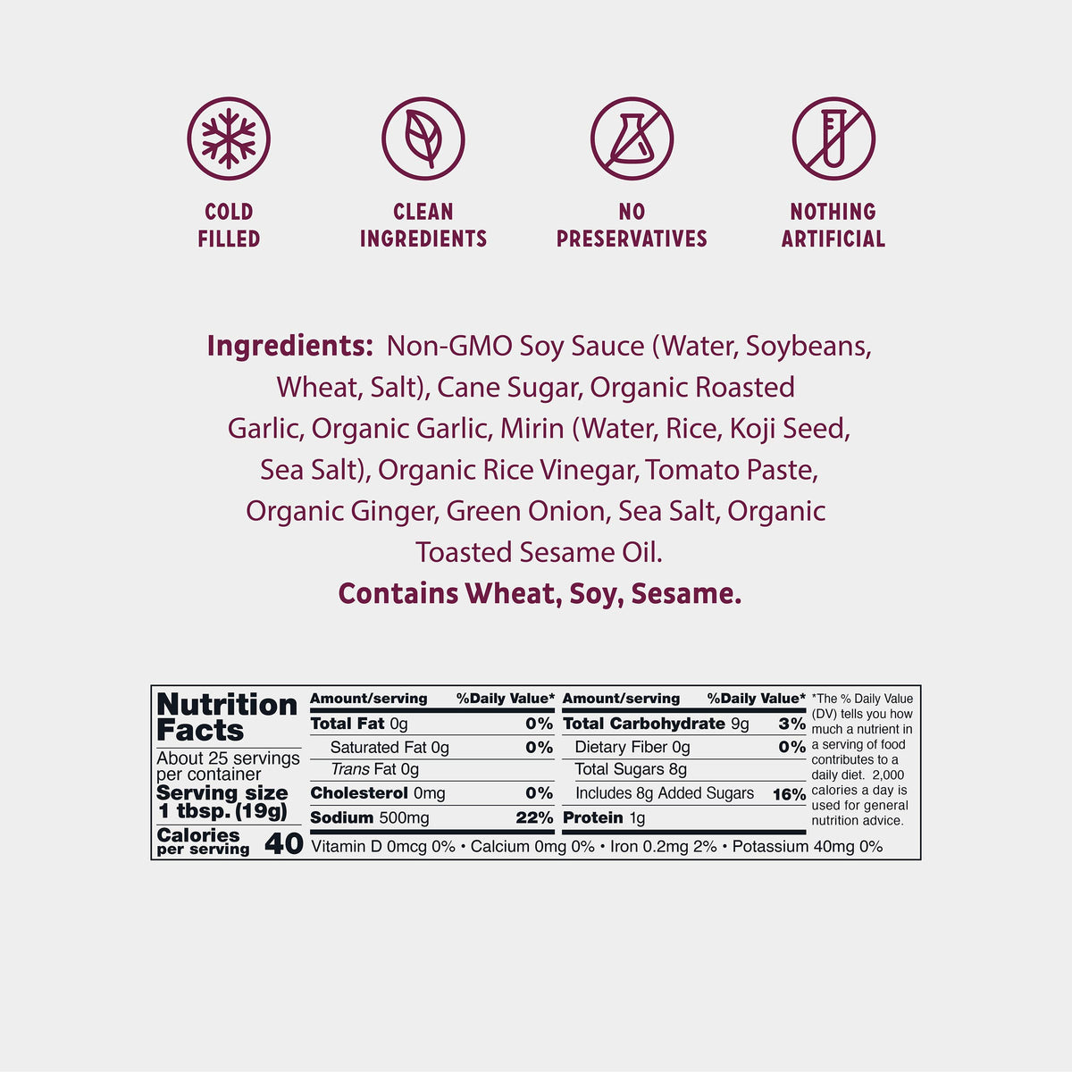 Roasted Garlic Japanese Barbecue Sauce, 17oz