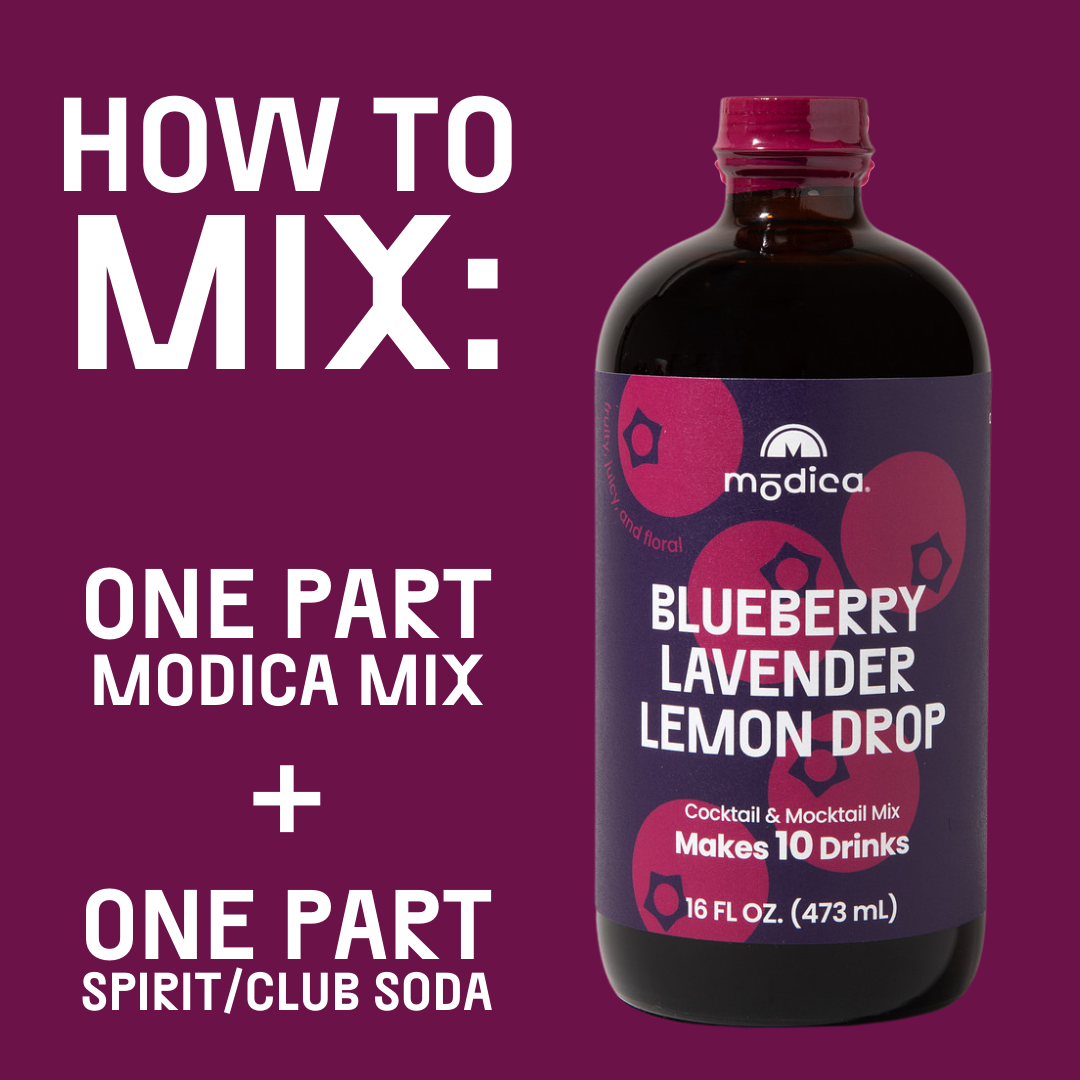 Blueberry Lavender Lemon Drop Cocktail & Mocktail Mix + Kit