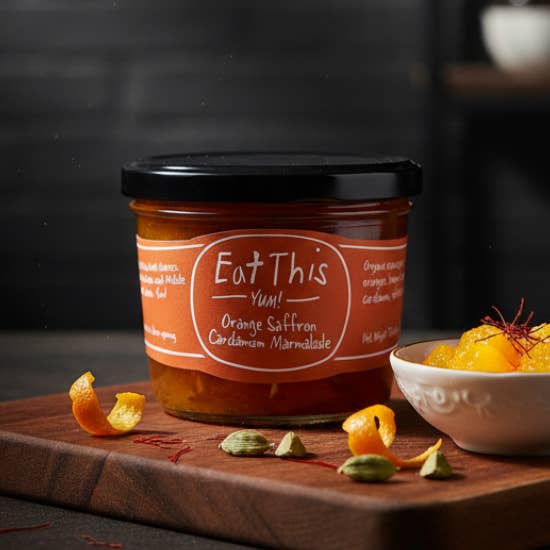 Orange Saffron Cardamom Marmalade : 7 OZ