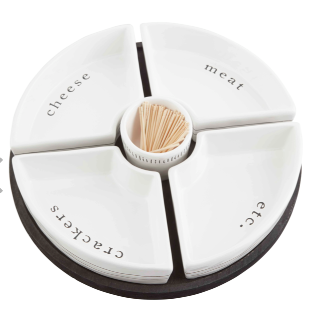 Six Piece Black Pauli Tray