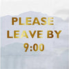 Foil Beverage Napkins - Please leave by 9:00
