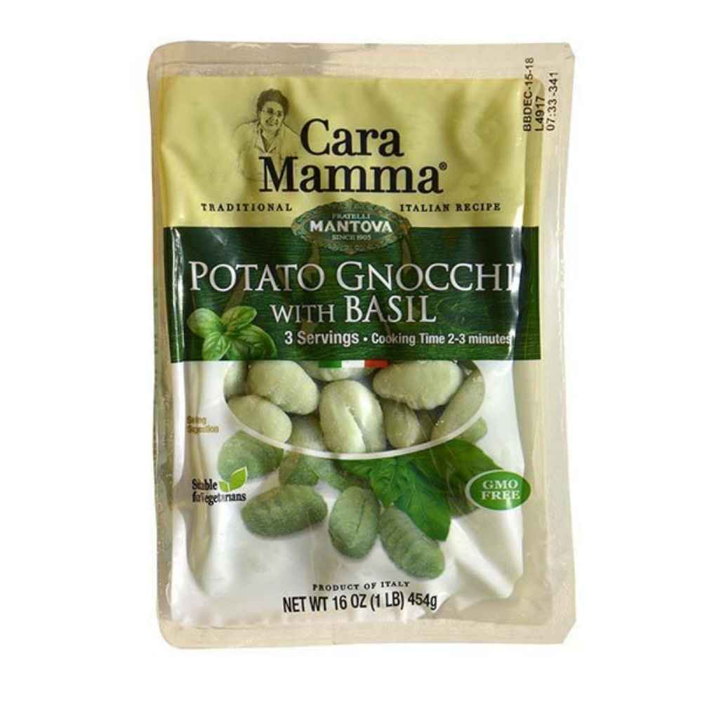 Mantova Cara Mamma Potato Gnocchi with Basil, 1 lb.